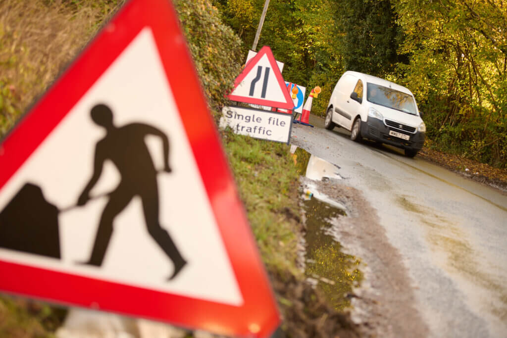 roadwork sign