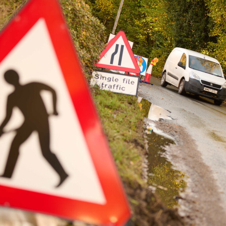 roadwork signs
