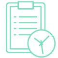Clipboard with clock icon