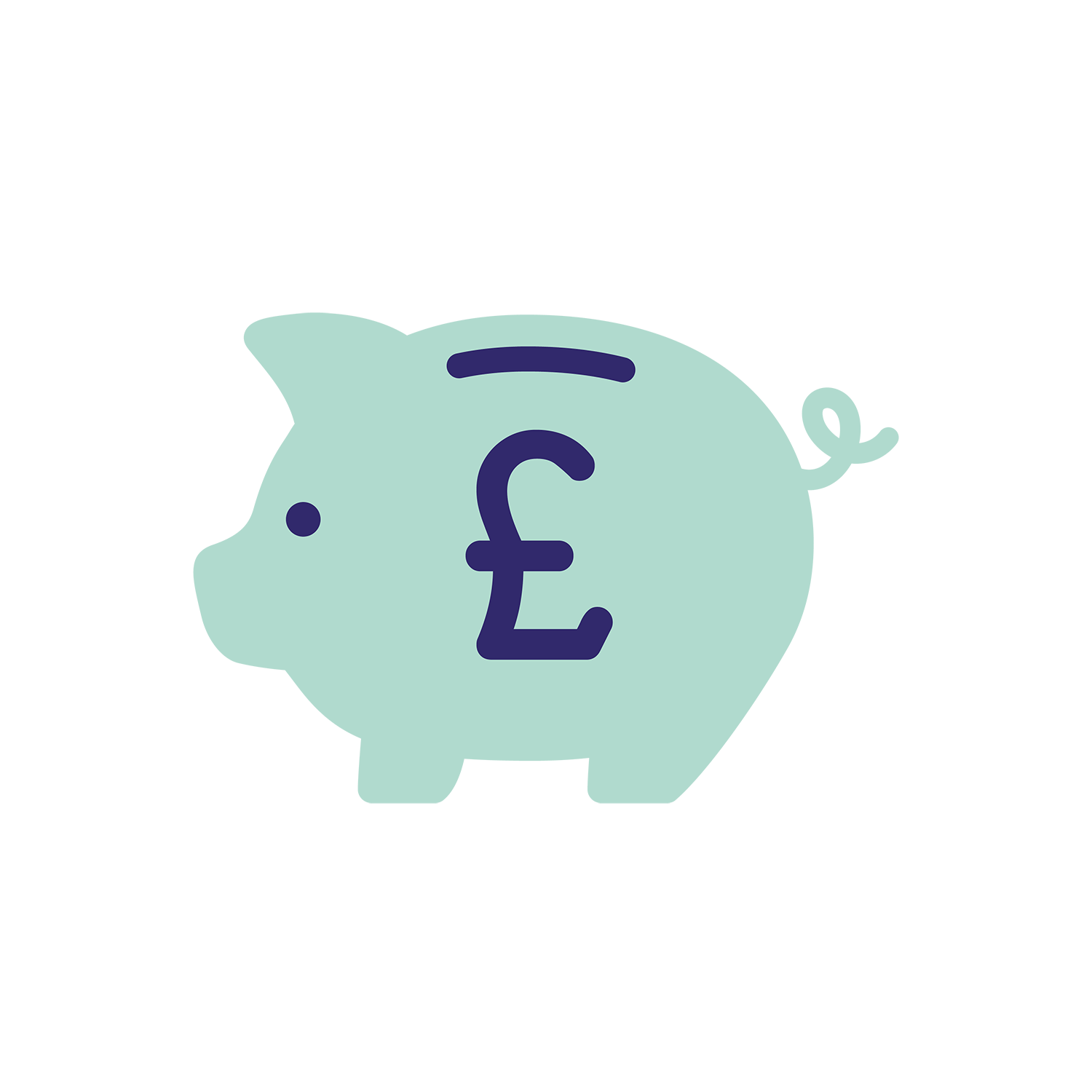 Icon cost savings piggy bank