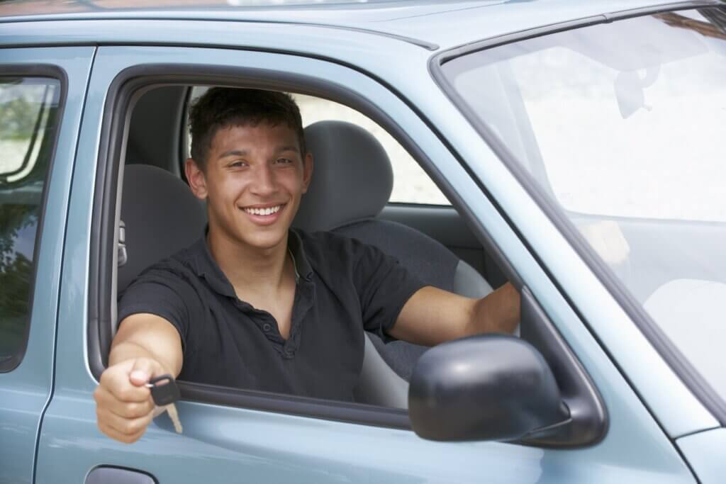 Person in car