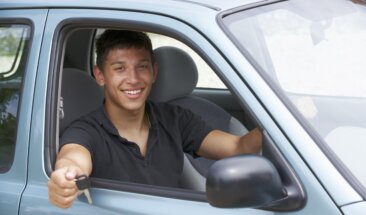 Person in car