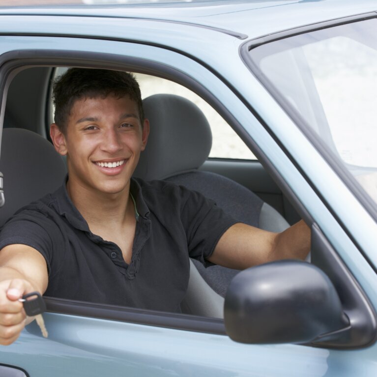 Person in car