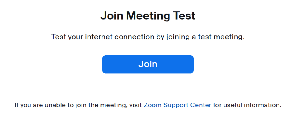 Zoom - Join Meeting Test