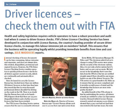Driver Licences article