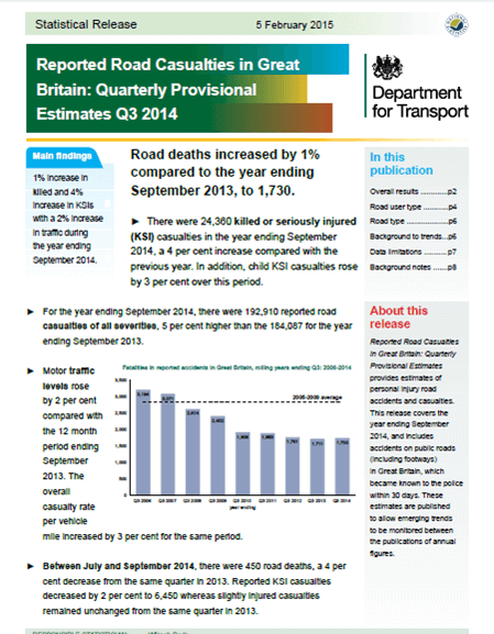 DfT Stats release 2015
