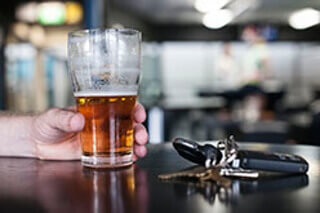 Drink Driving - pint and car keys