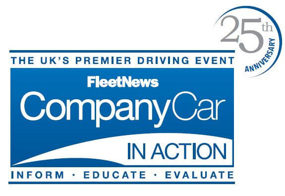 25th anniversary logo FleetNews Company car in action