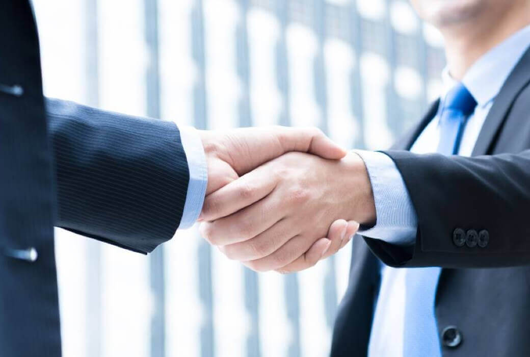 Businessmen shaking hands