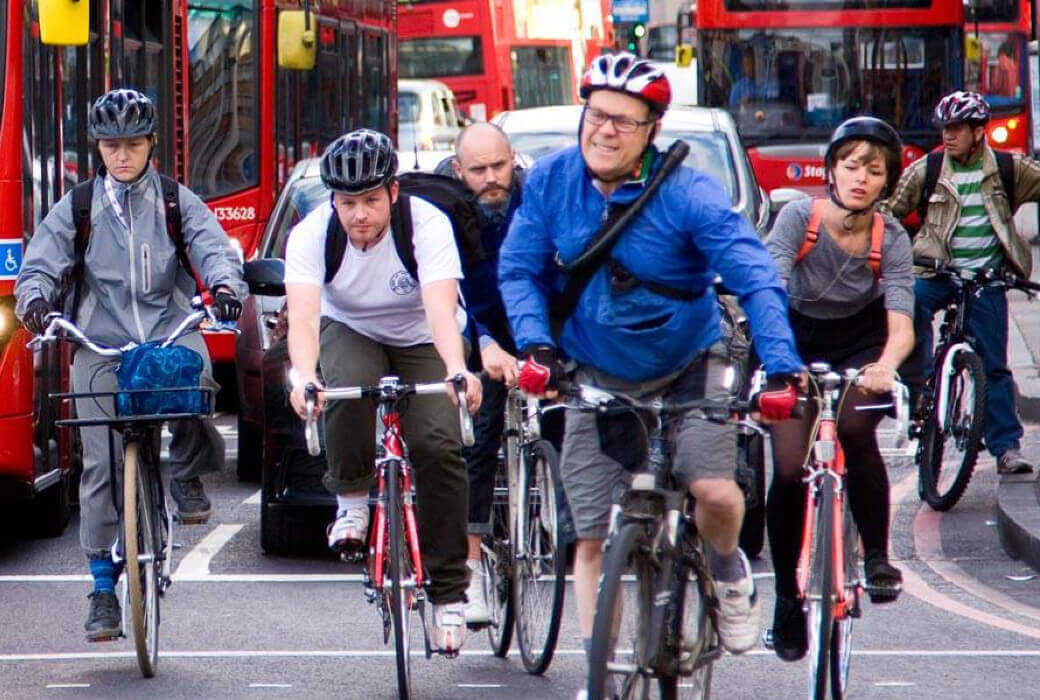 Cyclists in London