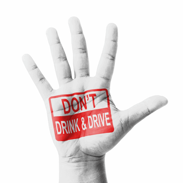 Dont drink drive hand