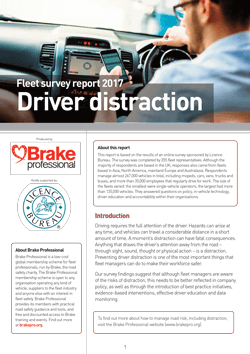 Fleet Survey report 2017 - Driver distraction