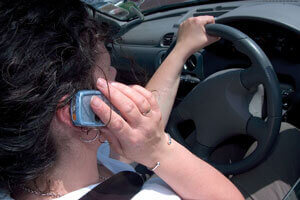 Driver on phone