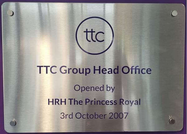 TTC Group Head Office plaque