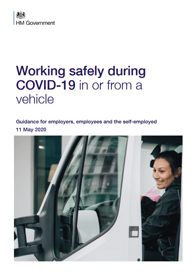 HM Government Working Safely during Covid 19 in or from a vehicle