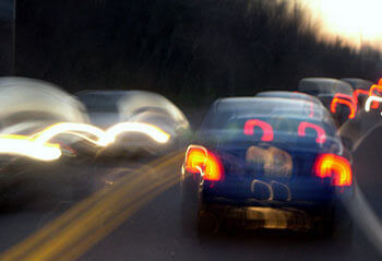 Traffic at dusk