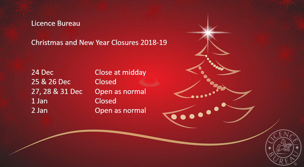 Christmas and New Year Closures 2018-19