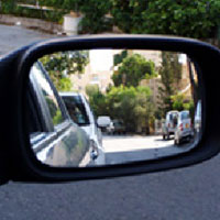 rear view mirror image