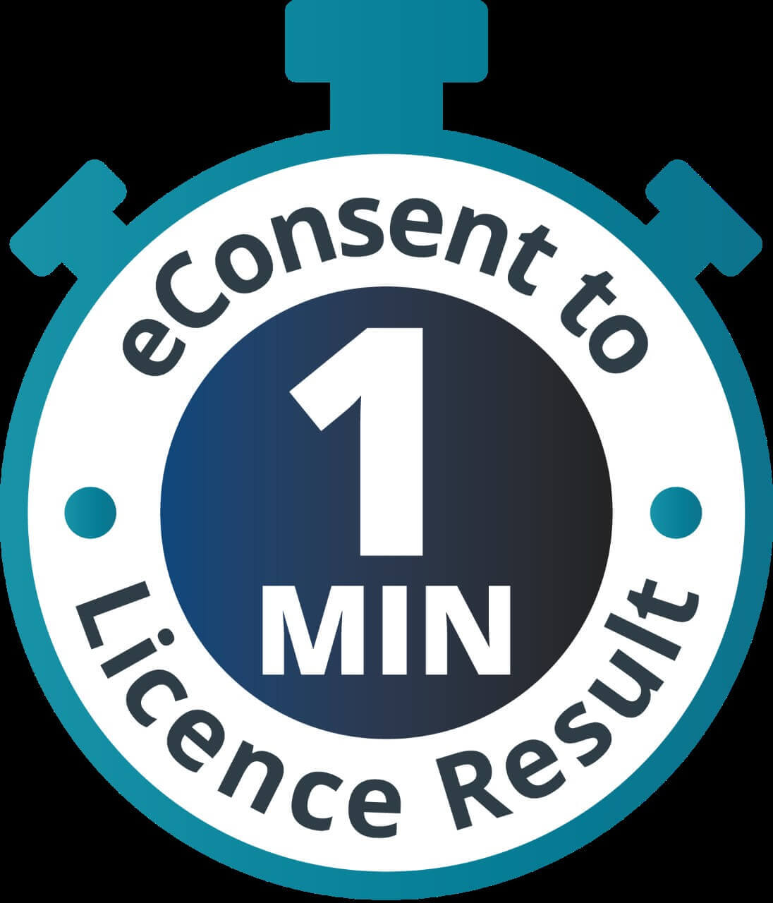 econsent to Licence Check result in 1 minute logo